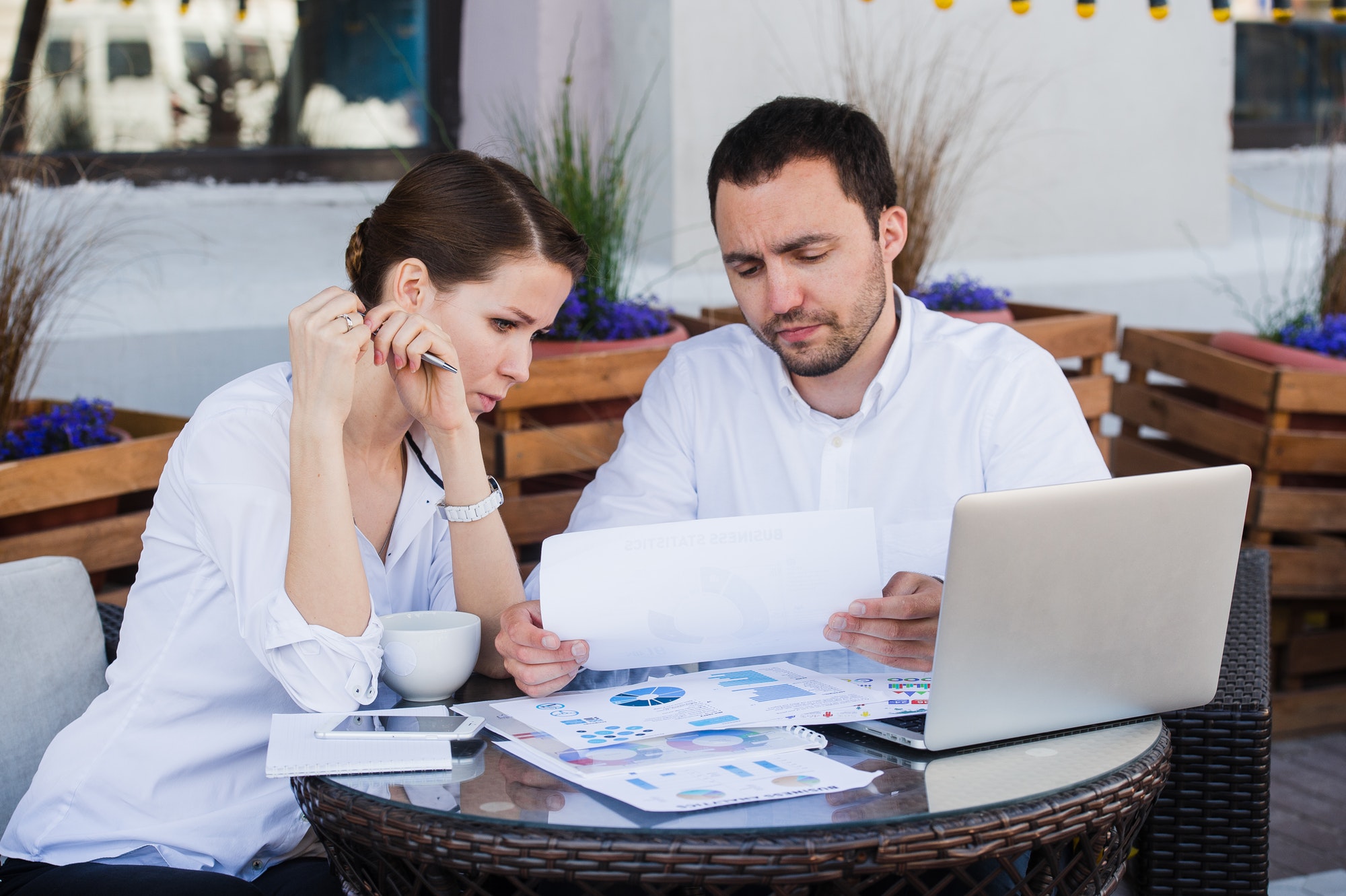 business people conflict working problem, angry boss argue scream to colleague businessmen and women